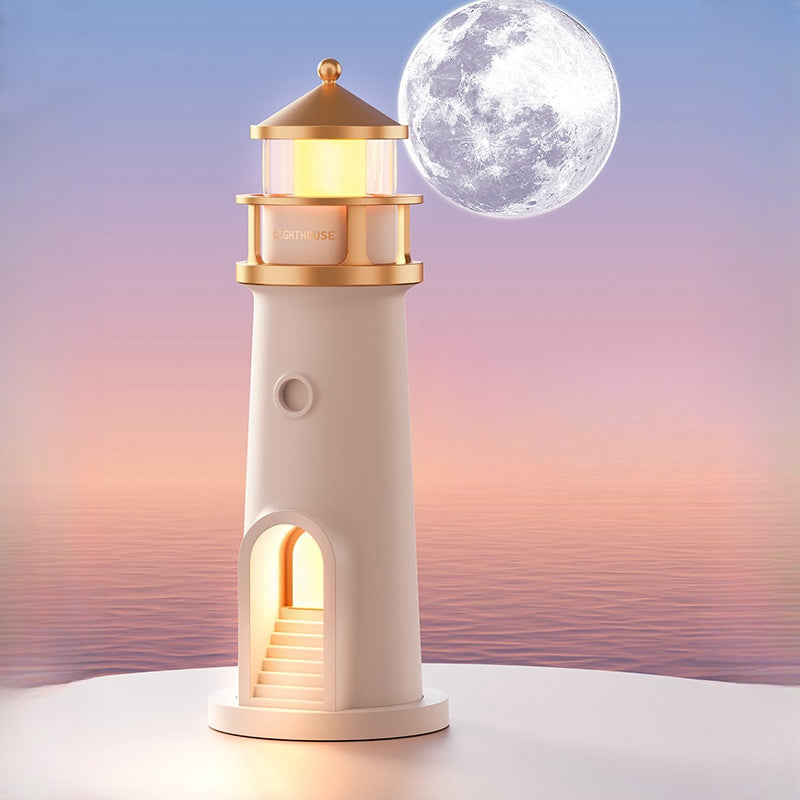 Lighthouse Projector Moon Lamp - Rechargeable (Remote Control)