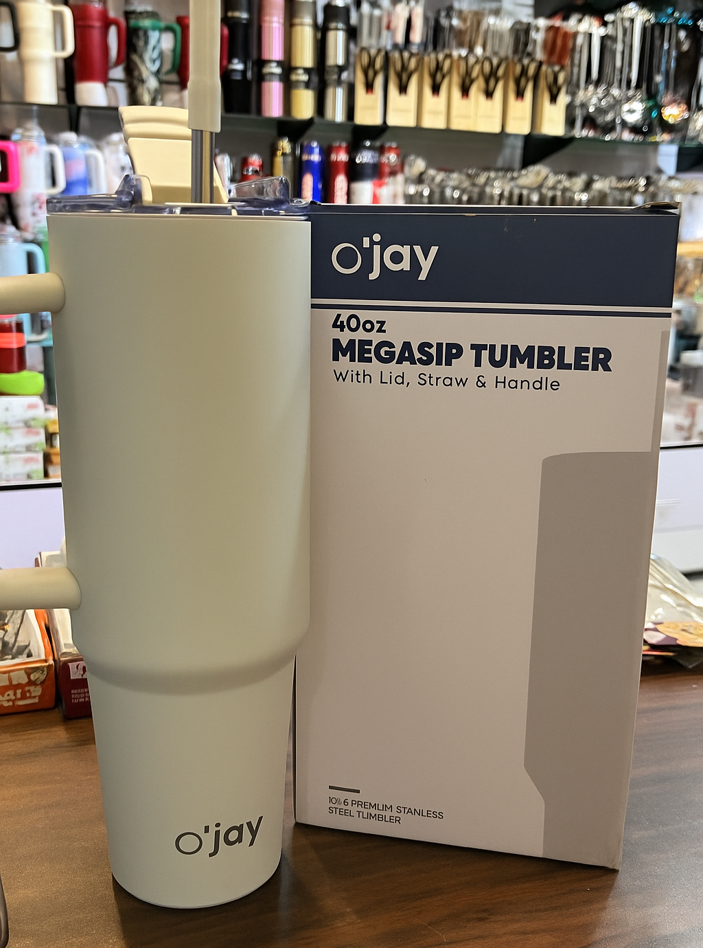 O'JAY 50oz Insulated Tumbler with Handle & Straw Lid – Leakproof