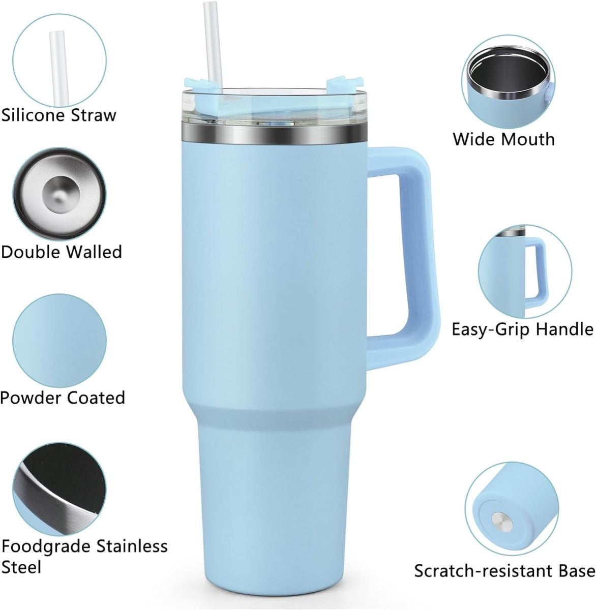 Quencher Tumbler with Handle