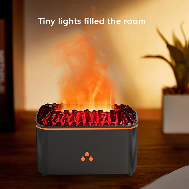 Flame Aromatherapy Diffuser –  LED Humidifier