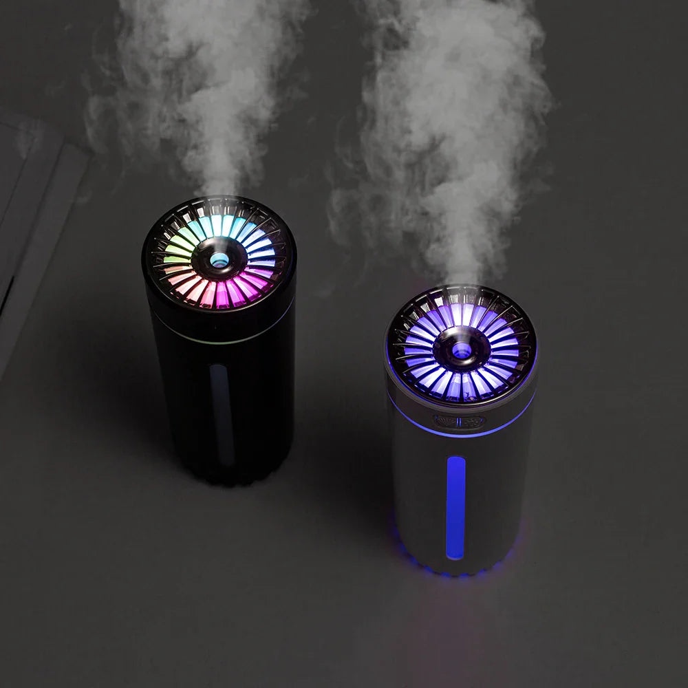 Wireless Car Air Humidifier – 300ml USB Diffuser with RGB