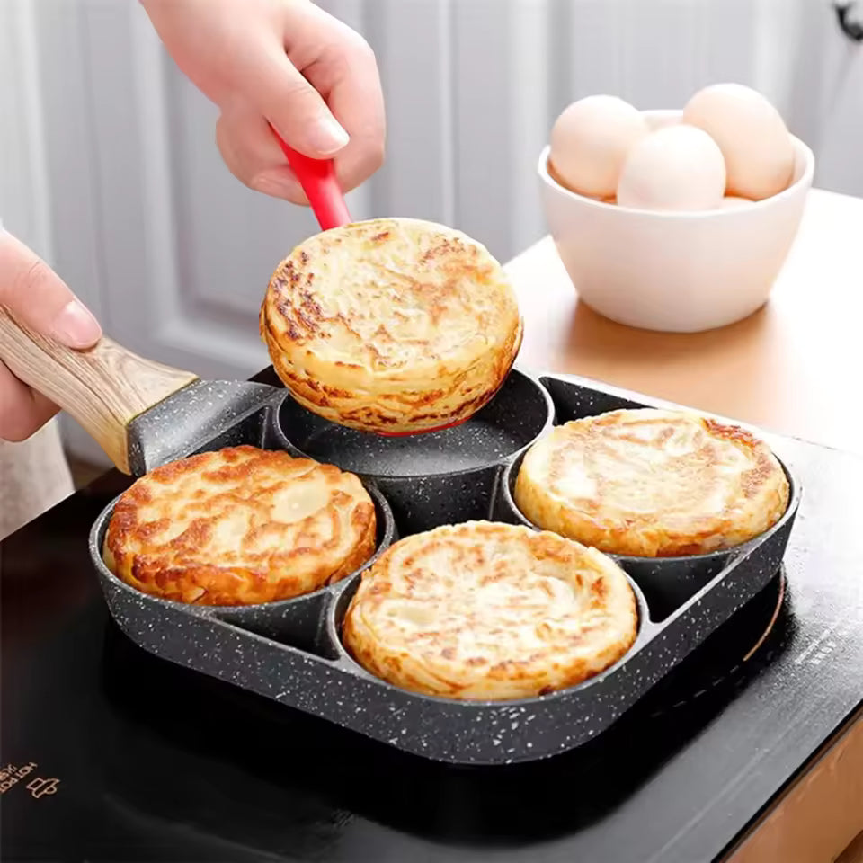 4 Compartment Non-Stick Frying Pan – Premium Quality