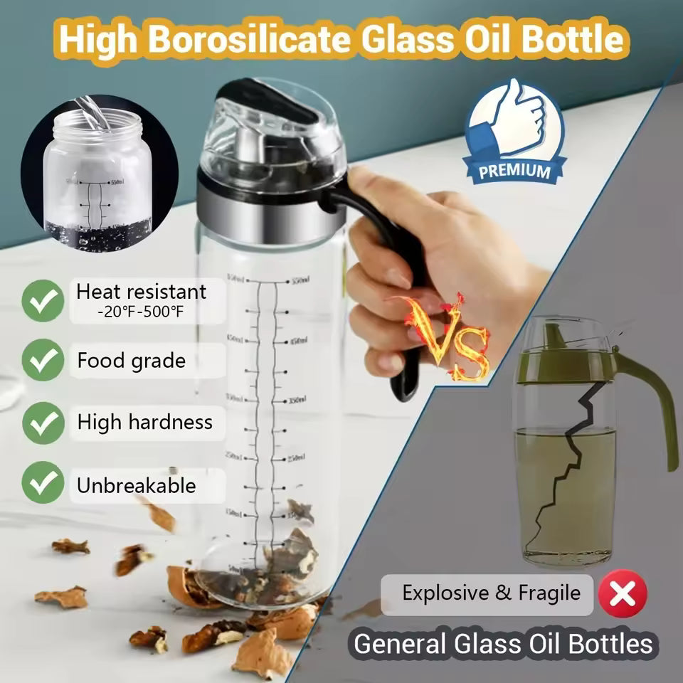 550ml Cooking Oil Dispenser Bottle – Seasoning Pourer for Kitchen