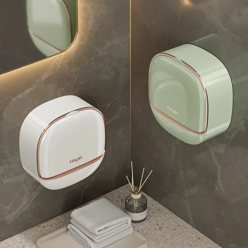Luxury Bathroom Wall Mounted Soap Box with Lid – Waterproof ABS Holder