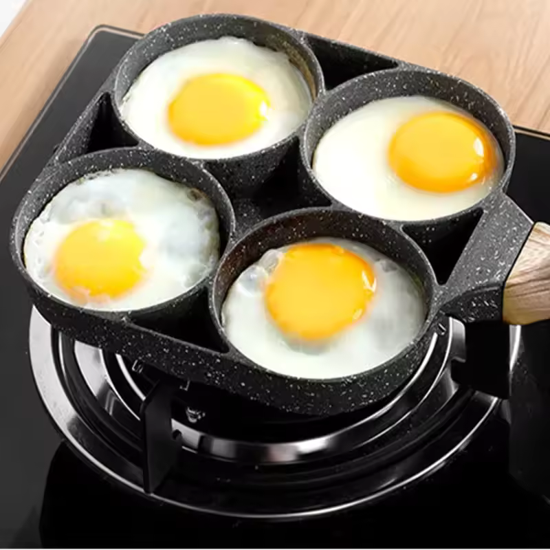 4 Compartment Non-Stick Frying Pan – Premium Quality