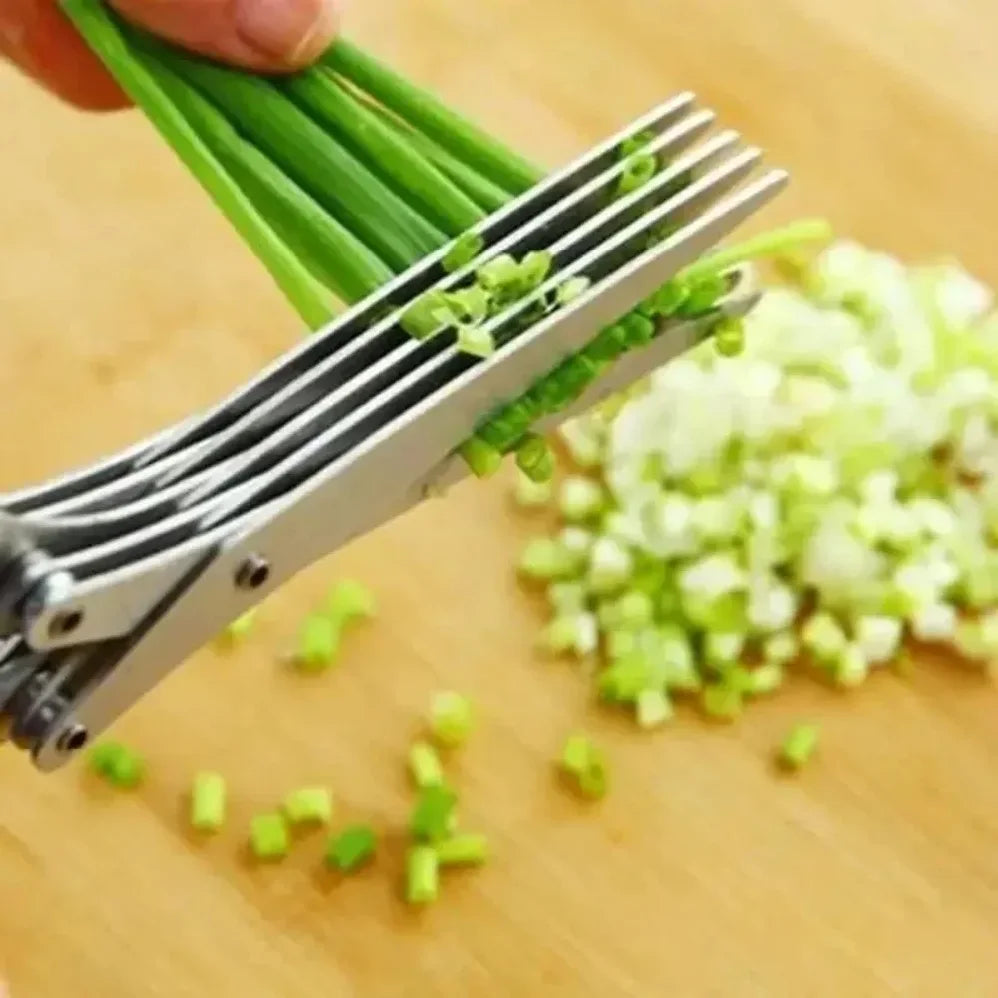 Mini 5-Blade Scissors – Multi-Layer Herb & Paper Cutter