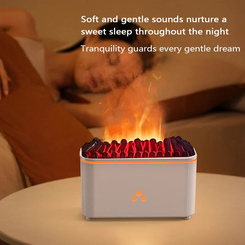 Flame Aromatherapy Diffuser –  LED Humidifier