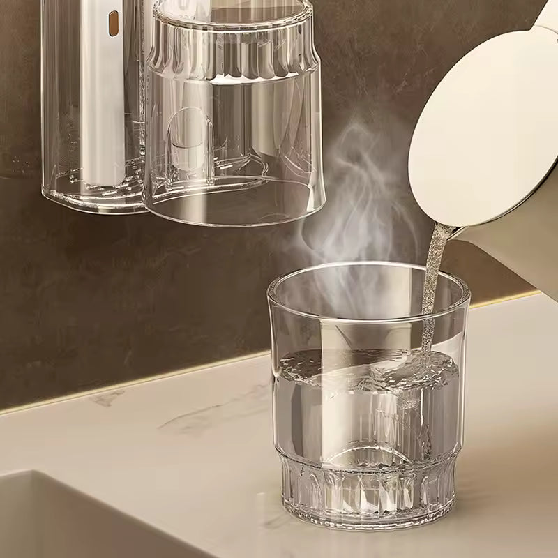 Wall-Mounted Toothbrush Holder with Cup – Bathroom Organizer