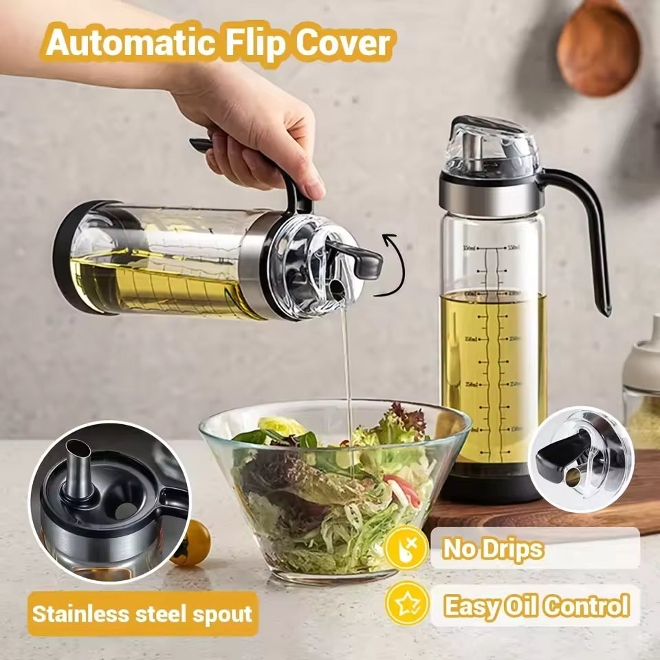550ml Cooking Oil Dispenser Bottle – Seasoning Pourer for Kitchen