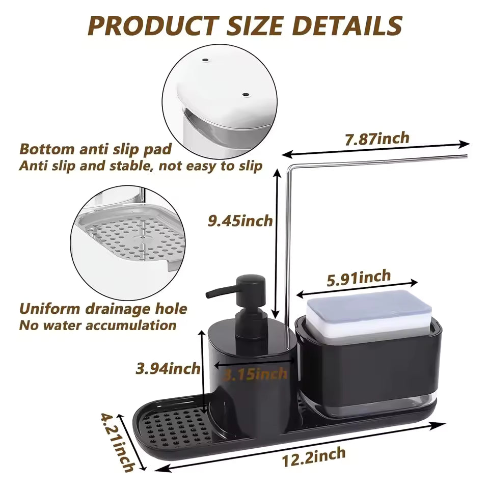 4-in-1 Kitchen Soap Dispenser Set with Holder (Random)