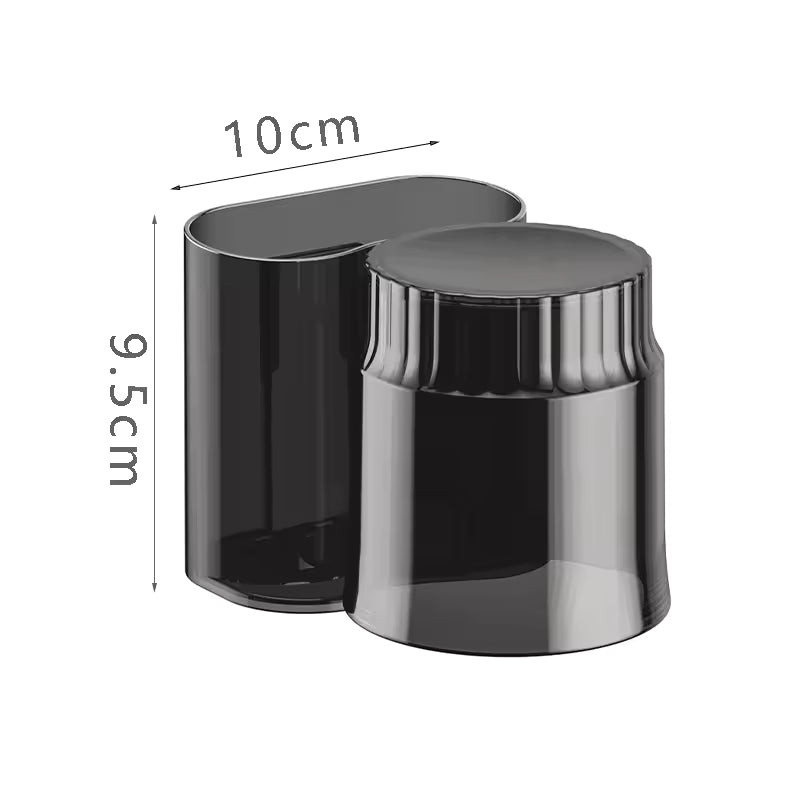 Wall-Mounted Toothbrush Holder with Cup – Bathroom Organizer