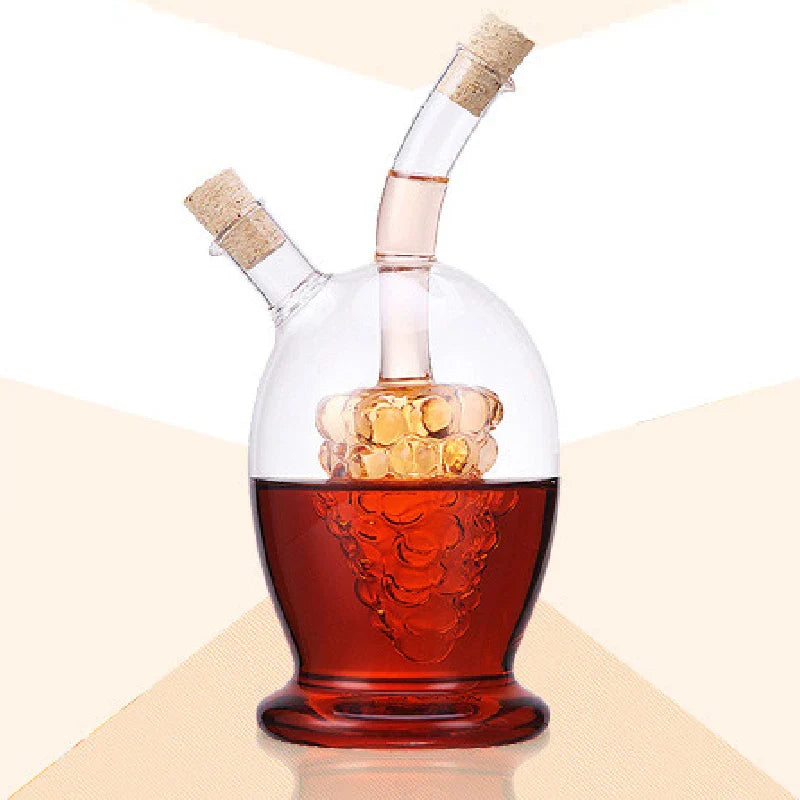 2-in-1 Glass Oil & Vinegar Bottle – Heat Resistant Borosilicate Glass Pot