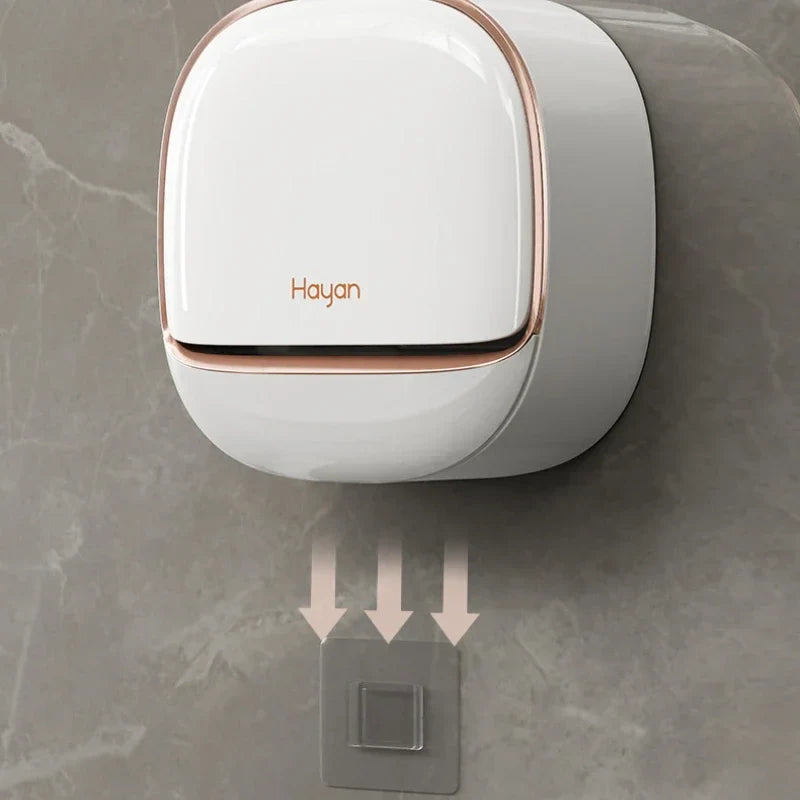 Luxury Bathroom Wall Mounted Soap Box with Lid – Waterproof ABS Holder