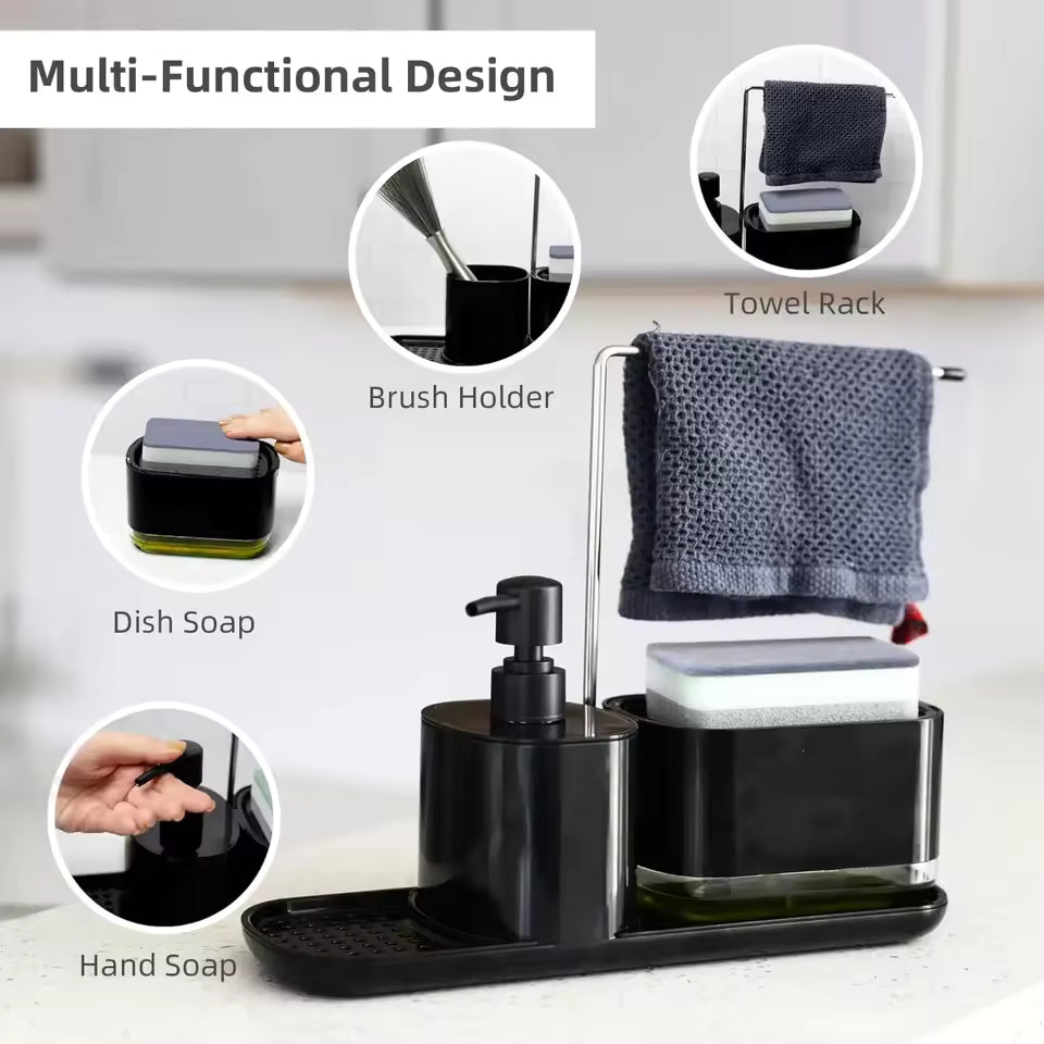 4-in-1 Kitchen Soap Dispenser Set with Holder (Random)