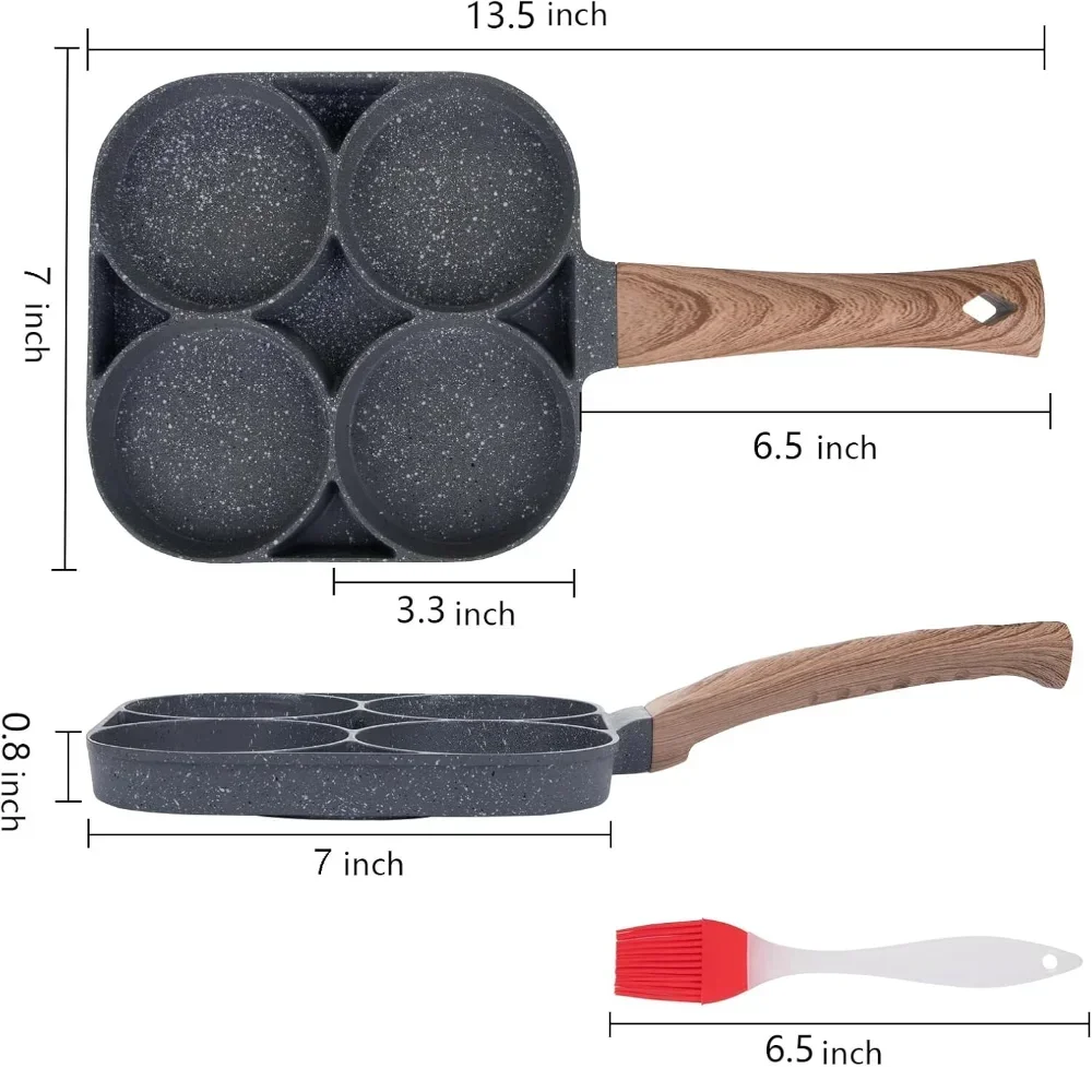 4 Compartment Non-Stick Frying Pan – Premium Quality