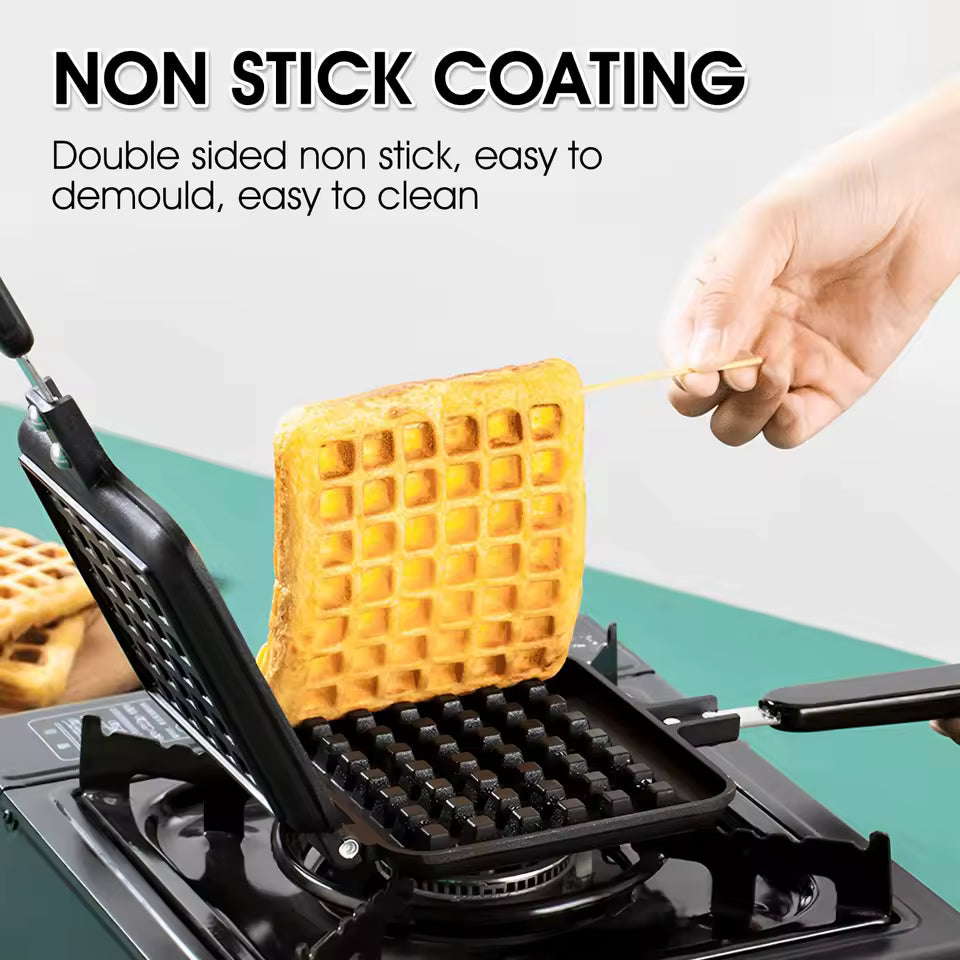 Portable Waffle Maker – Quick Heating Non-Stick Breakfast Iron