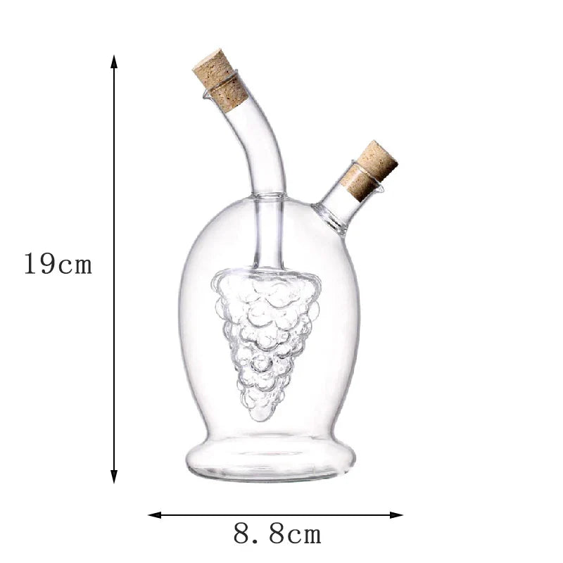 2-in-1 Glass Oil & Vinegar Bottle – Heat Resistant Borosilicate Glass Pot