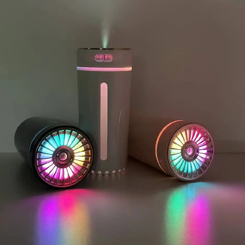 Wireless Car Air Humidifier – 300ml USB Diffuser with RGB