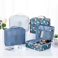 Portable Cosmetic Storage Bag – Large Capacity Multi-Compartment Travel Organizer (Random)