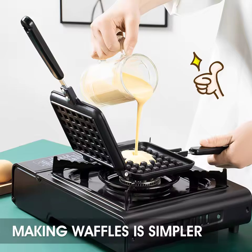 Portable Waffle Maker – Quick Heating Non-Stick Breakfast Iron