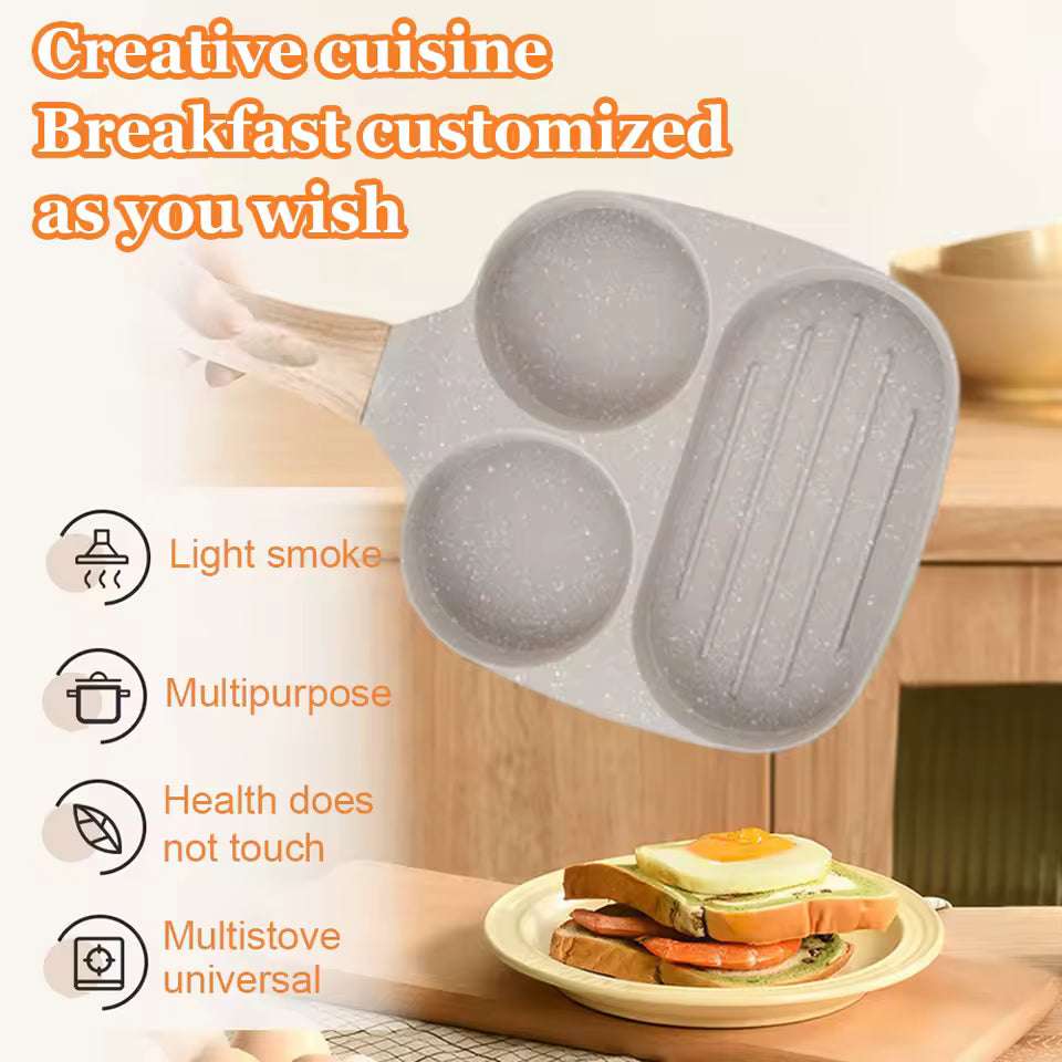 3-in-1 Non-Stick Frying Pan with Grill