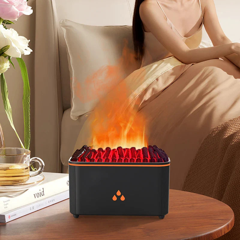 Flame Aromatherapy Diffuser –  LED Humidifier