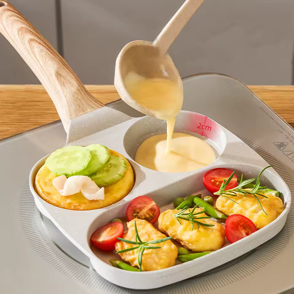 3-in-1 Non-Stick Frying Pan with Grill