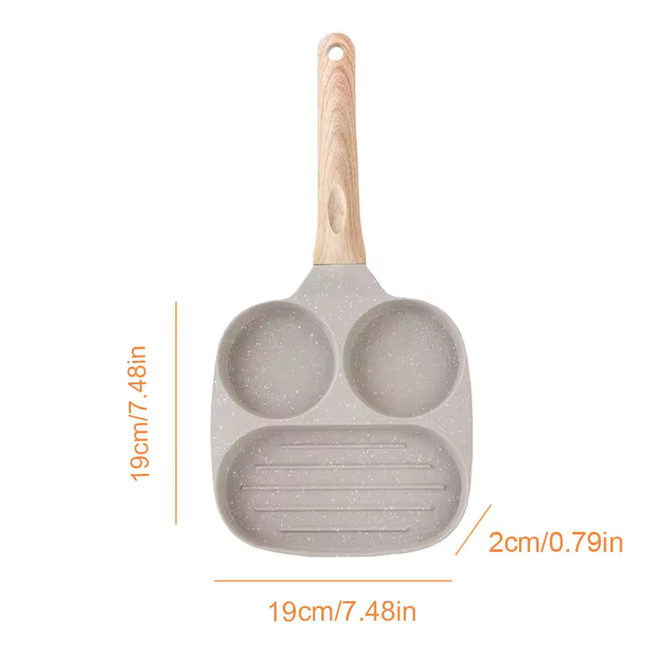 3-in-1 Non-Stick Frying Pan with Grill