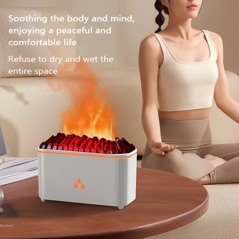 Flame Aromatherapy Diffuser –  LED Humidifier