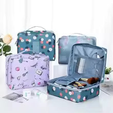 Portable Cosmetic Storage Bag – Large Capacity Multi-Compartment Travel Organizer (Random)