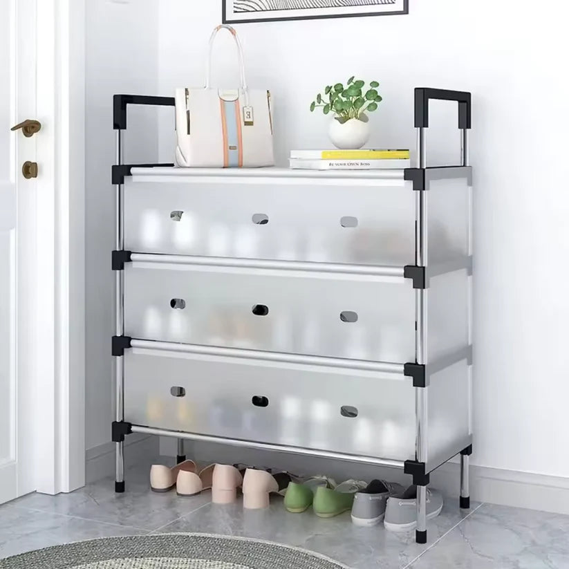 Multilayer Dustproof Shoes Rack - Spacious & Durable
