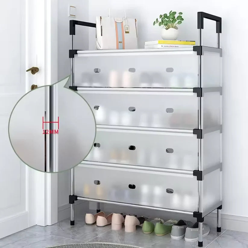 Multilayer Dustproof Shoes Rack - Spacious & Durable