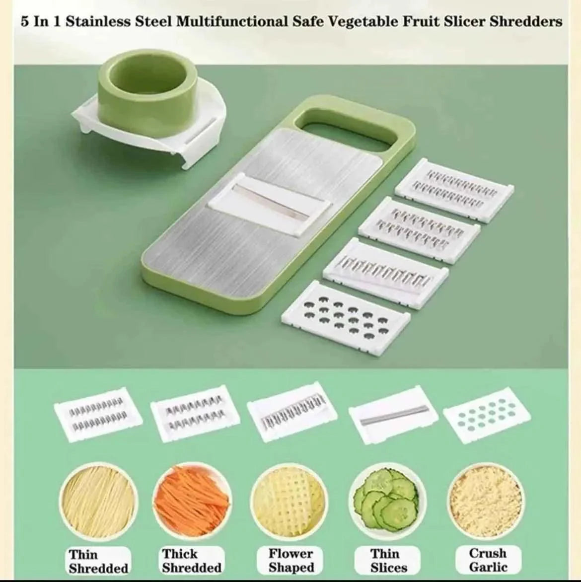 5in1 Vegetable Cutter Multifunctional grater and cutter