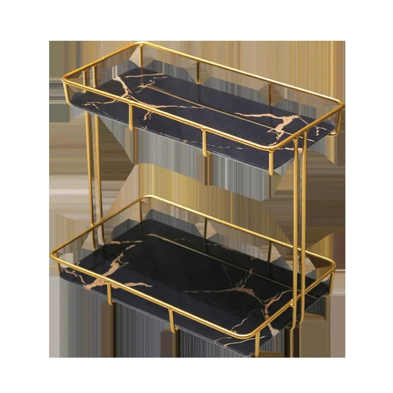 Elegant Bathroom Storage Rack with Dual Shelves