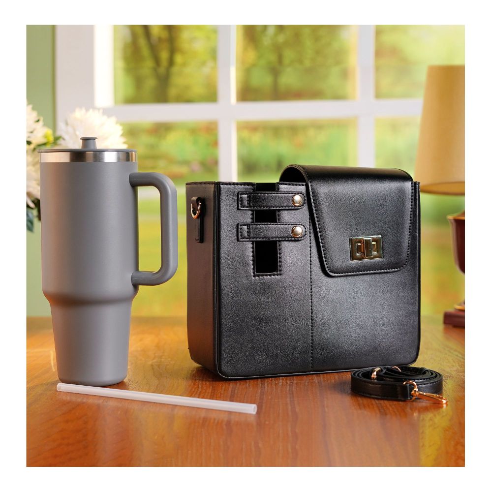 Crossbody Water Bottle Carrier Bag with Pocket