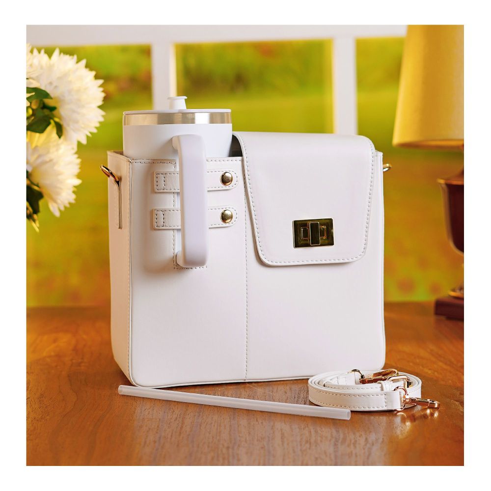 Crossbody Water Bottle Carrier Bag with Pocket