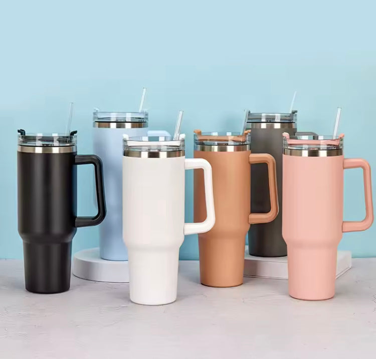 Double Wall Vacuum Tumbler with Handle