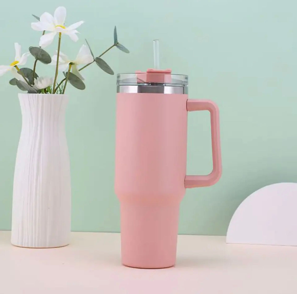 Double Wall Vacuum Tumbler with Handle