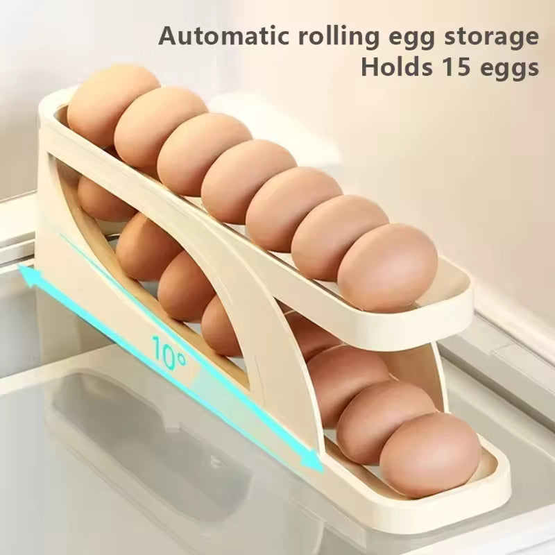 Scrolling Egg Holder Storage box 15-Egg Rack