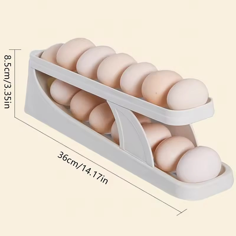 Scrolling Egg Holder Storage box 15-Egg Rack