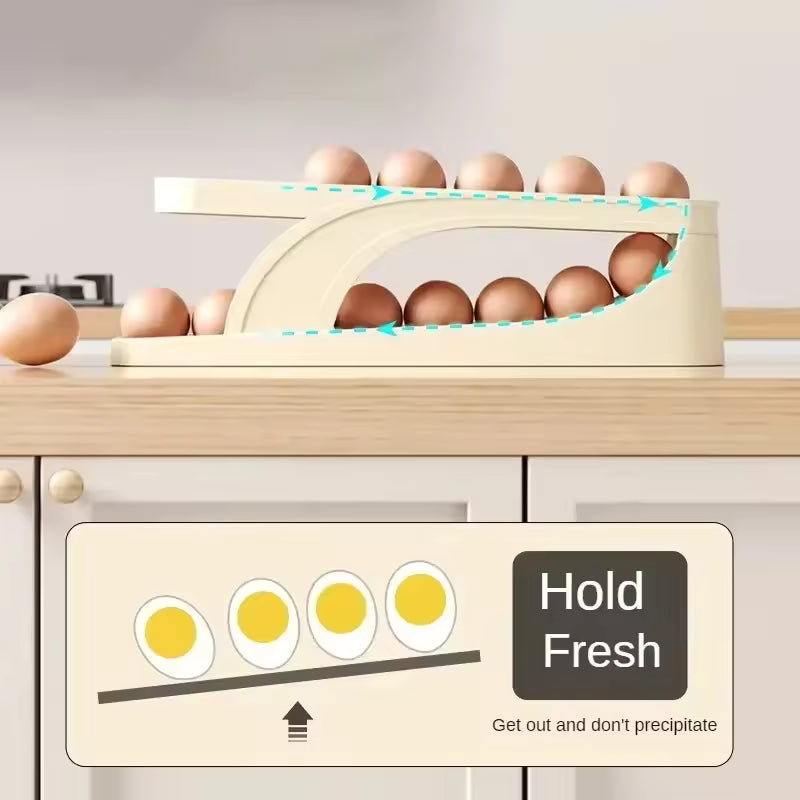 Scrolling Egg Holder Storage box 15-Egg Rack