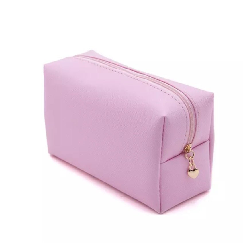 Leather Travel Cosmetic Bag - Large Capacity