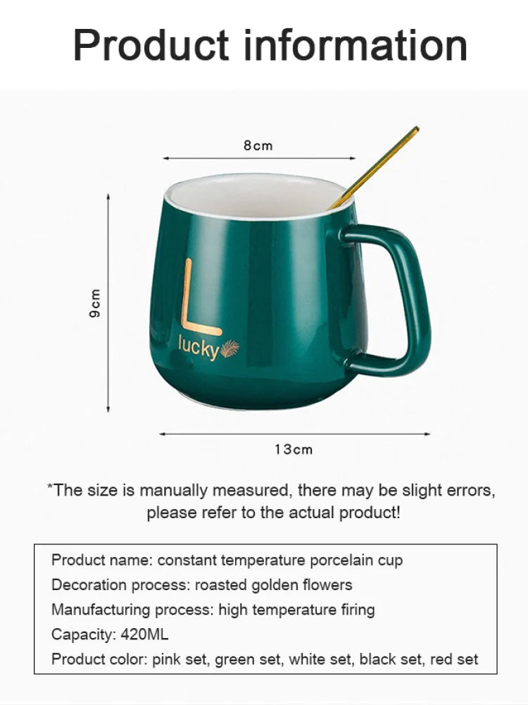 Ceramic Mug with Warmer - Stylish Coffee Set