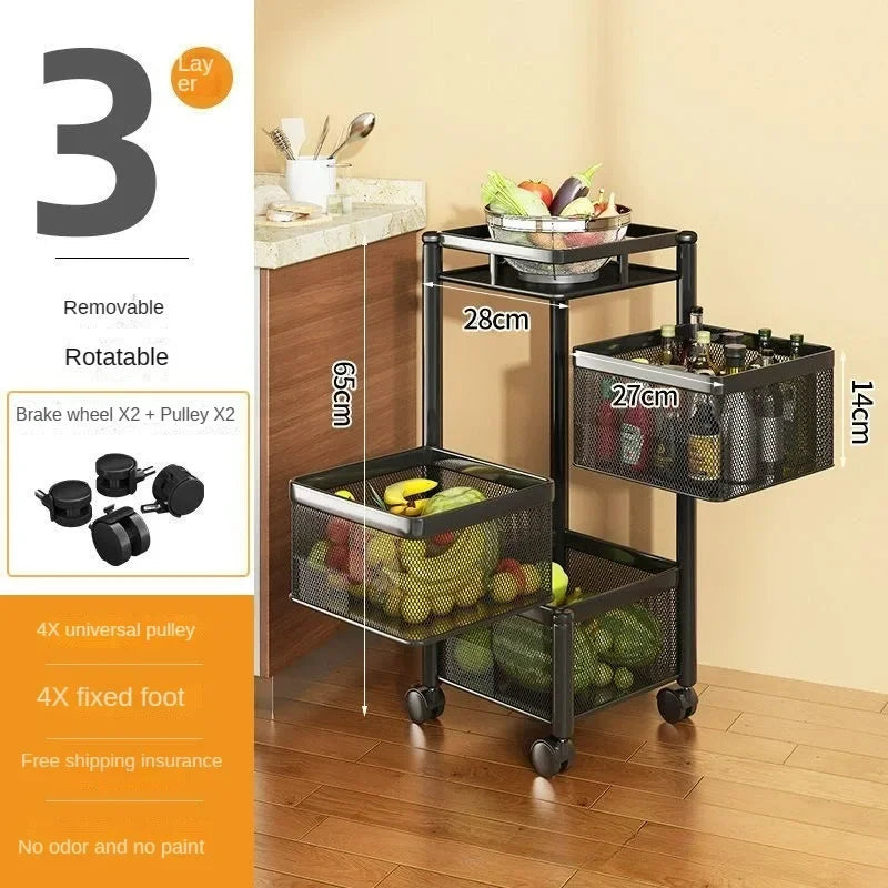 Metal Kitchen Storage Basket for Fruit and Vegetables