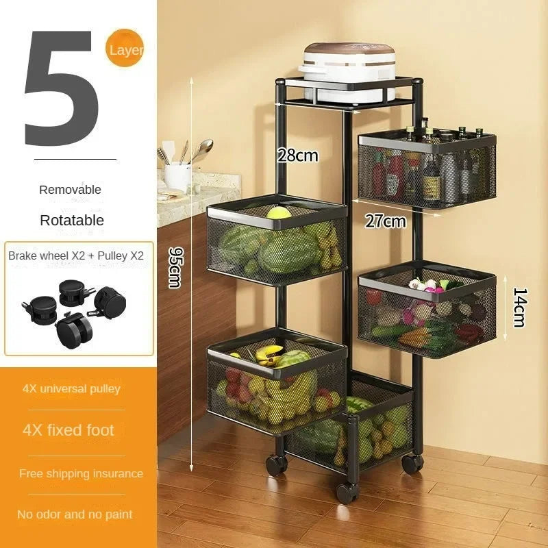 Metal Kitchen Storage Basket for Fruit and Vegetables