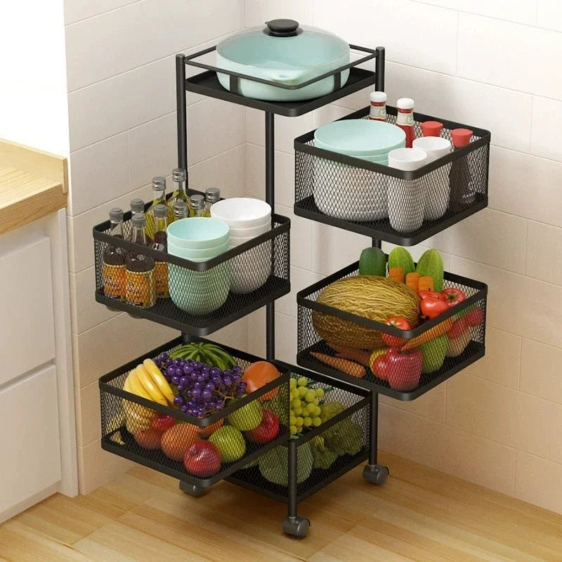 Metal Kitchen Storage Basket for Fruit and Vegetables
