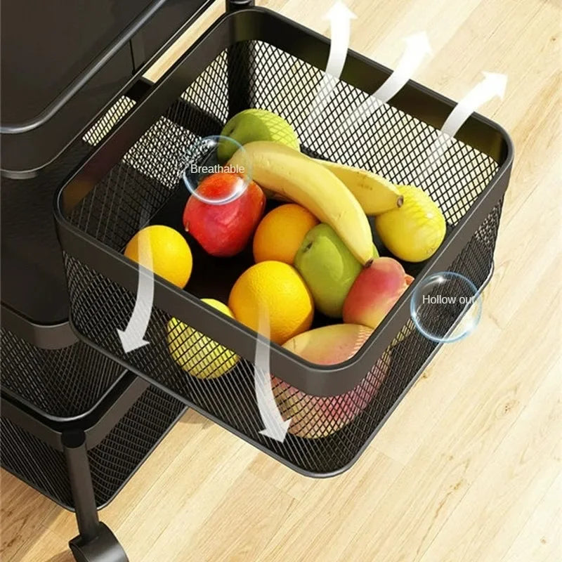Metal Kitchen Storage Basket for Fruit and Vegetables