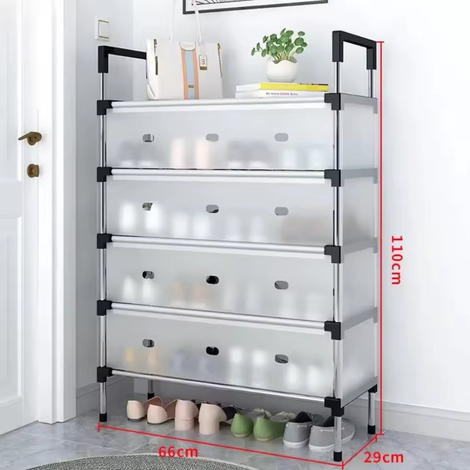 Multilayer Dustproof Shoes Rack - Spacious & Durable