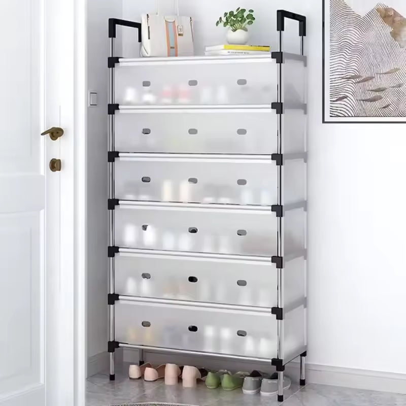 Multilayer Dustproof Shoes Rack - Spacious & Durable
