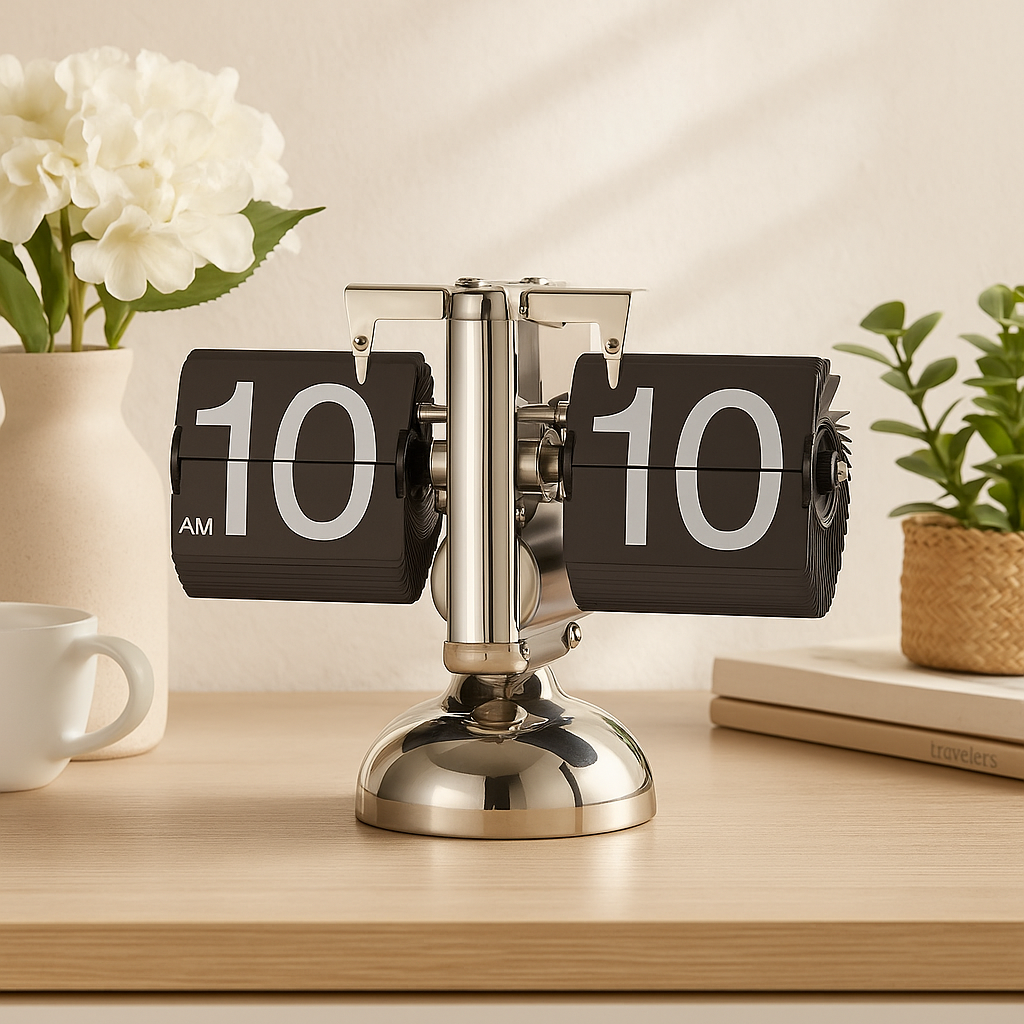 Flip desk clock retro - Metal Vintage Flip Clock